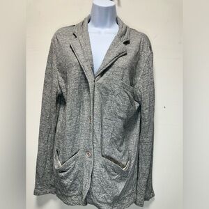 American Vintage 100% Cotton Grey Cardigan Jacket Double Layer GUC Size L